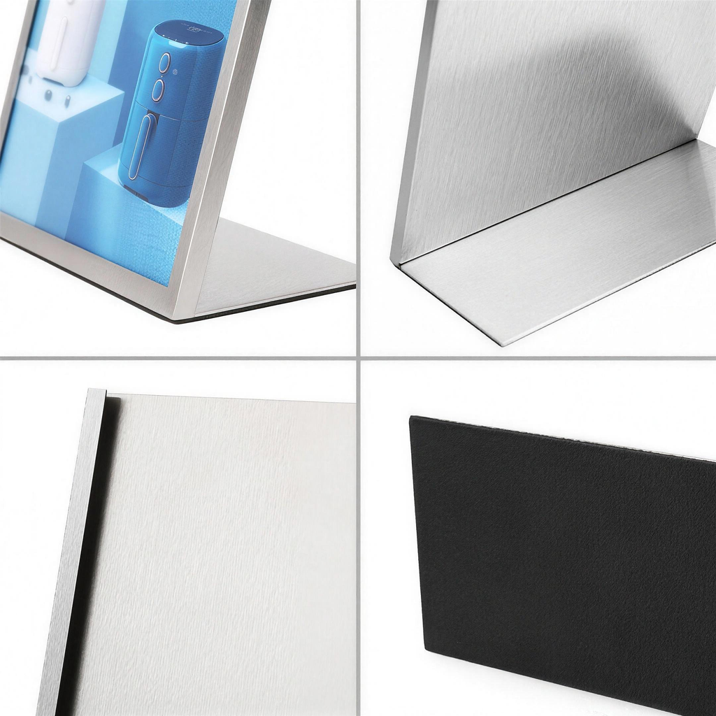 2 Pieces L-shaped Poster Display Stand