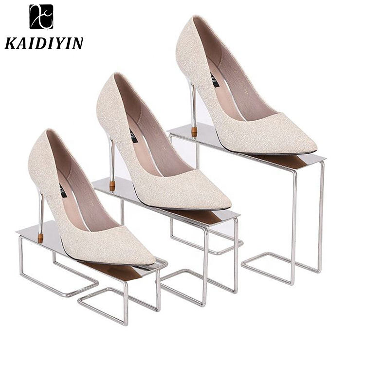 3 Pack Stainless Steel Shoe Store Display Rack