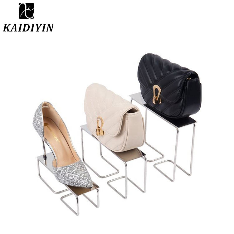 3 Pack Stainless Steel Shoe Store Display Rack