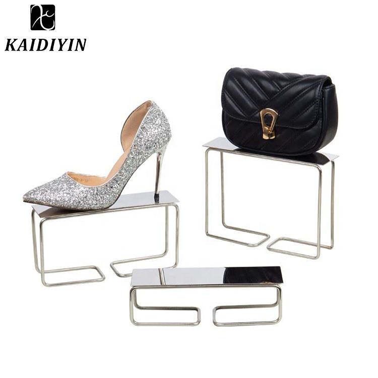3 Pack Stainless Steel Shoe Store Display Rack