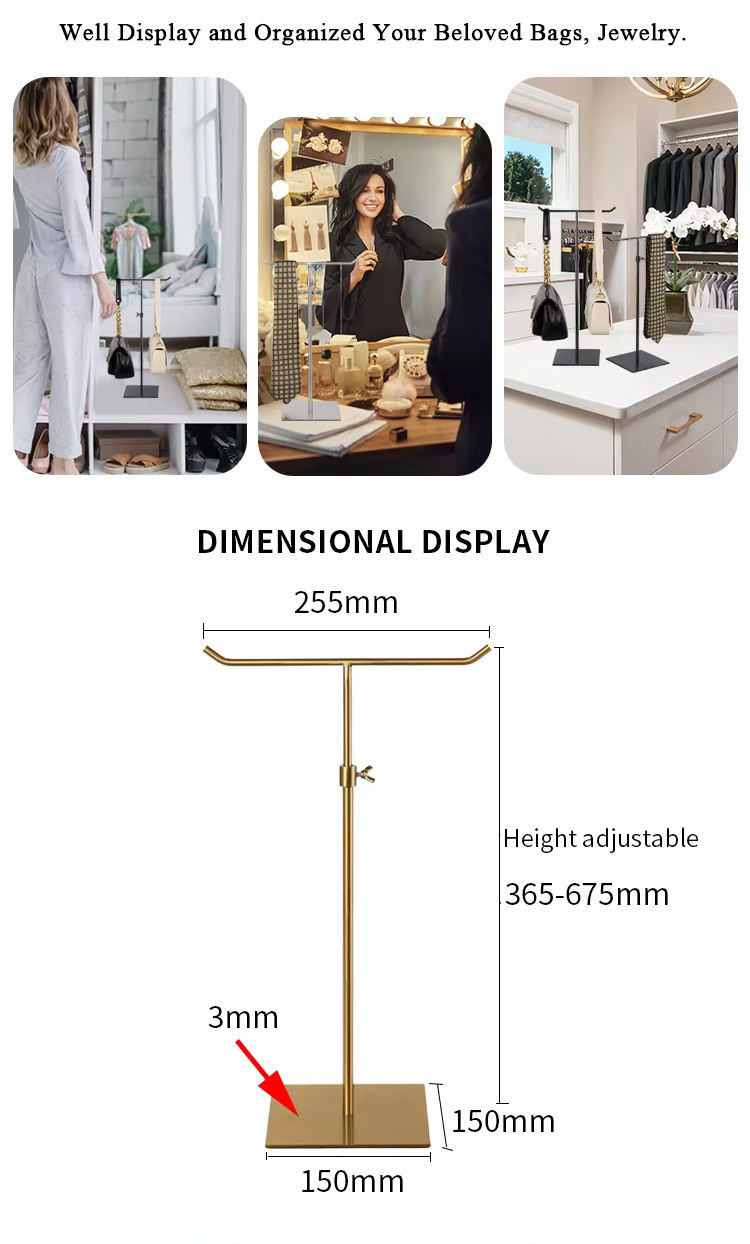 3 Pieces Scarf and Bag Display Stand
