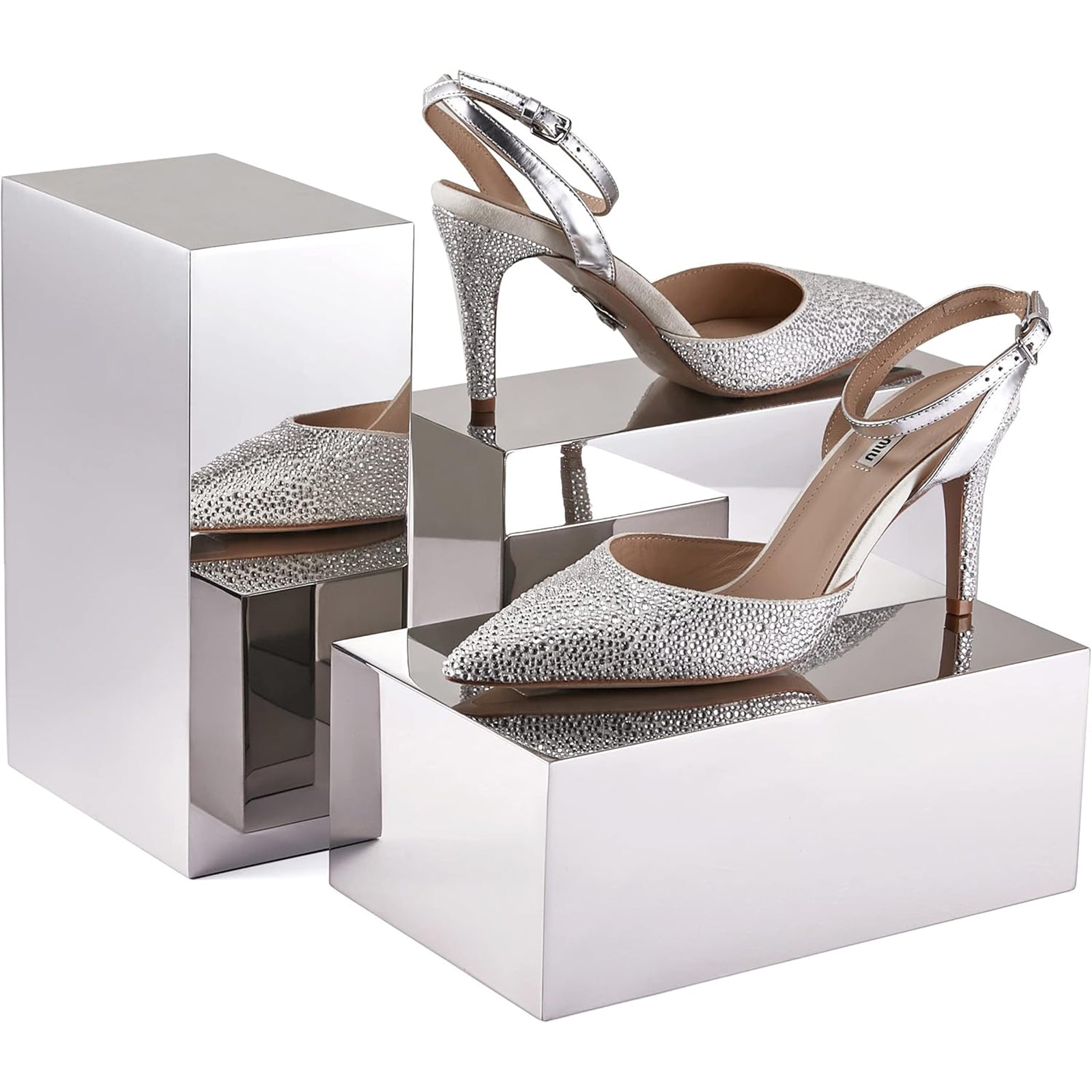 Silver Display Riser Stand, 1 Piece