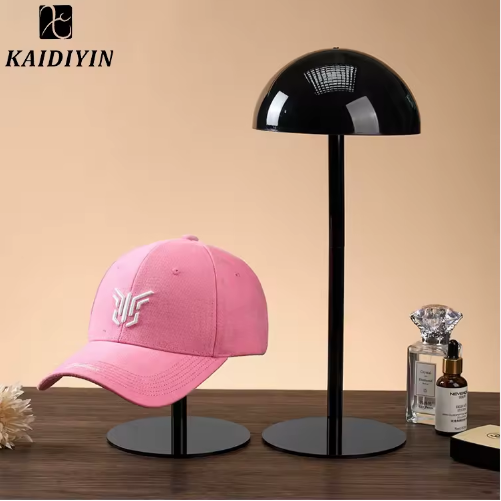 3Pack Adjustable Height Non-Slip Acrylic Wig and Hat Stand