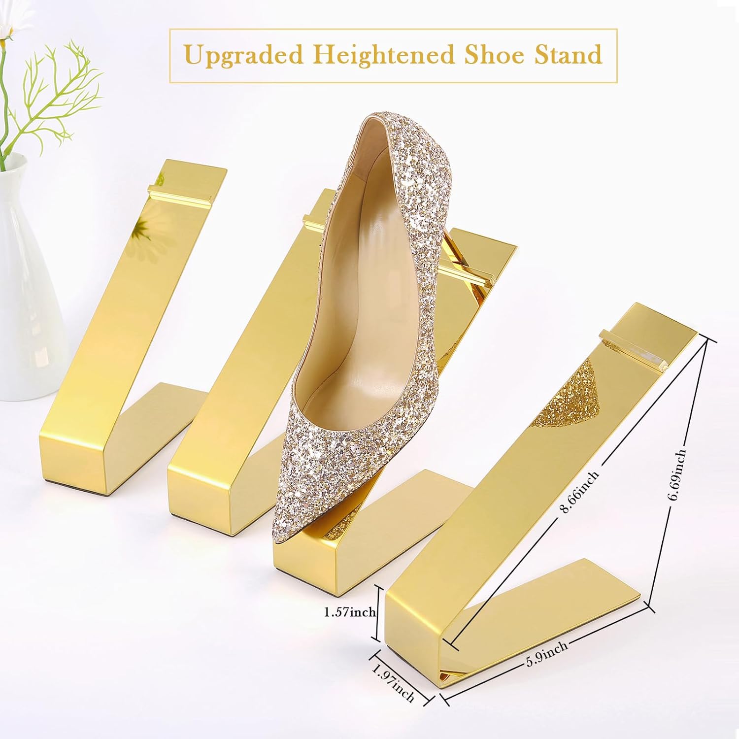 4Pcs Stainless Steel Shoes Display