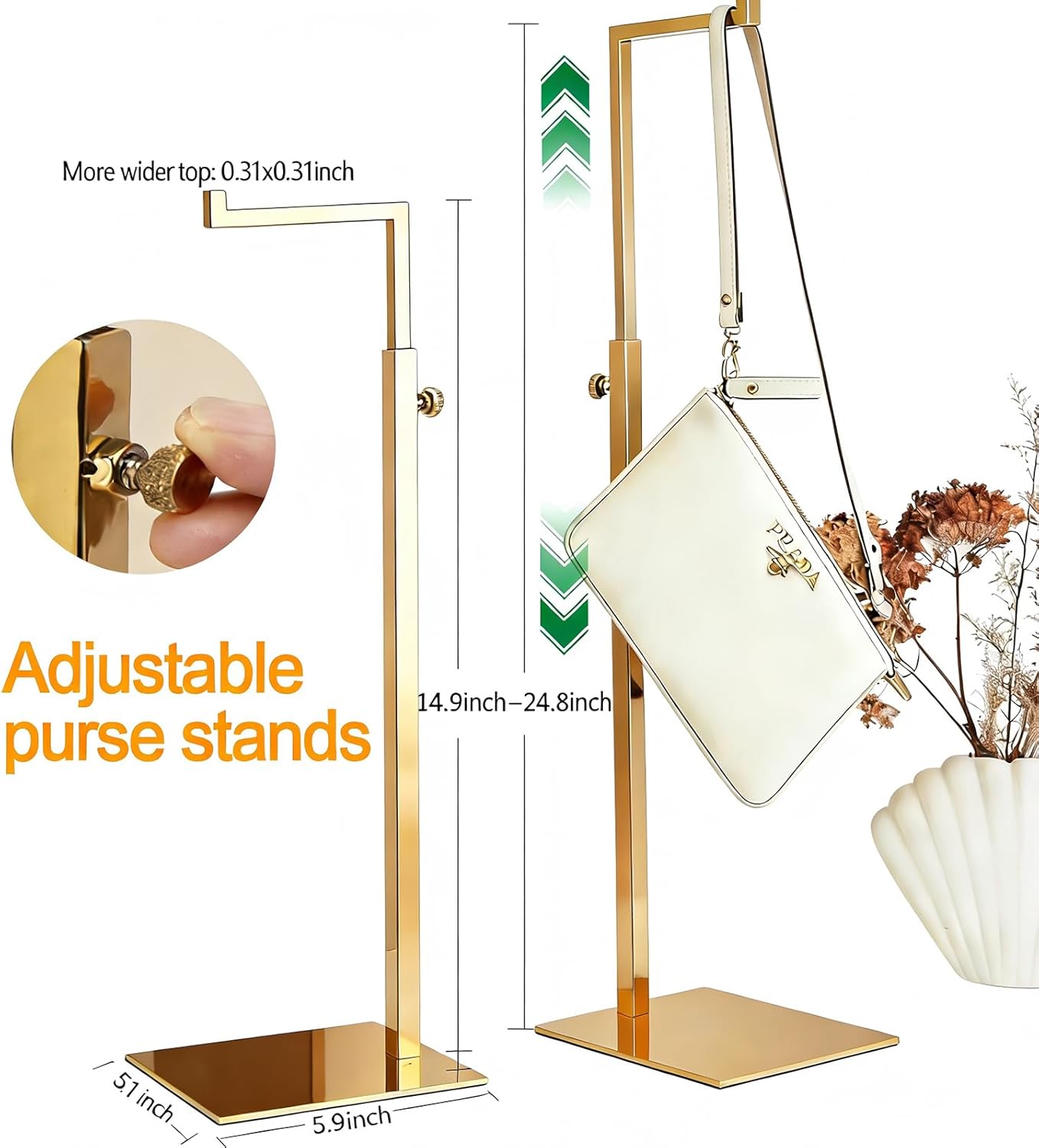 Purse Display Stand, 2 Pack Handbag Display