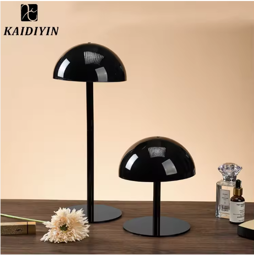 3Pack Adjustable Height Non-Slip Acrylic Wig and Hat Stand