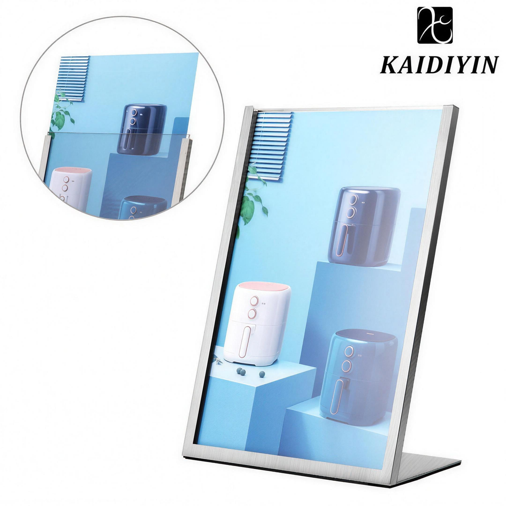 2 Pieces L-shaped Poster Display Stand