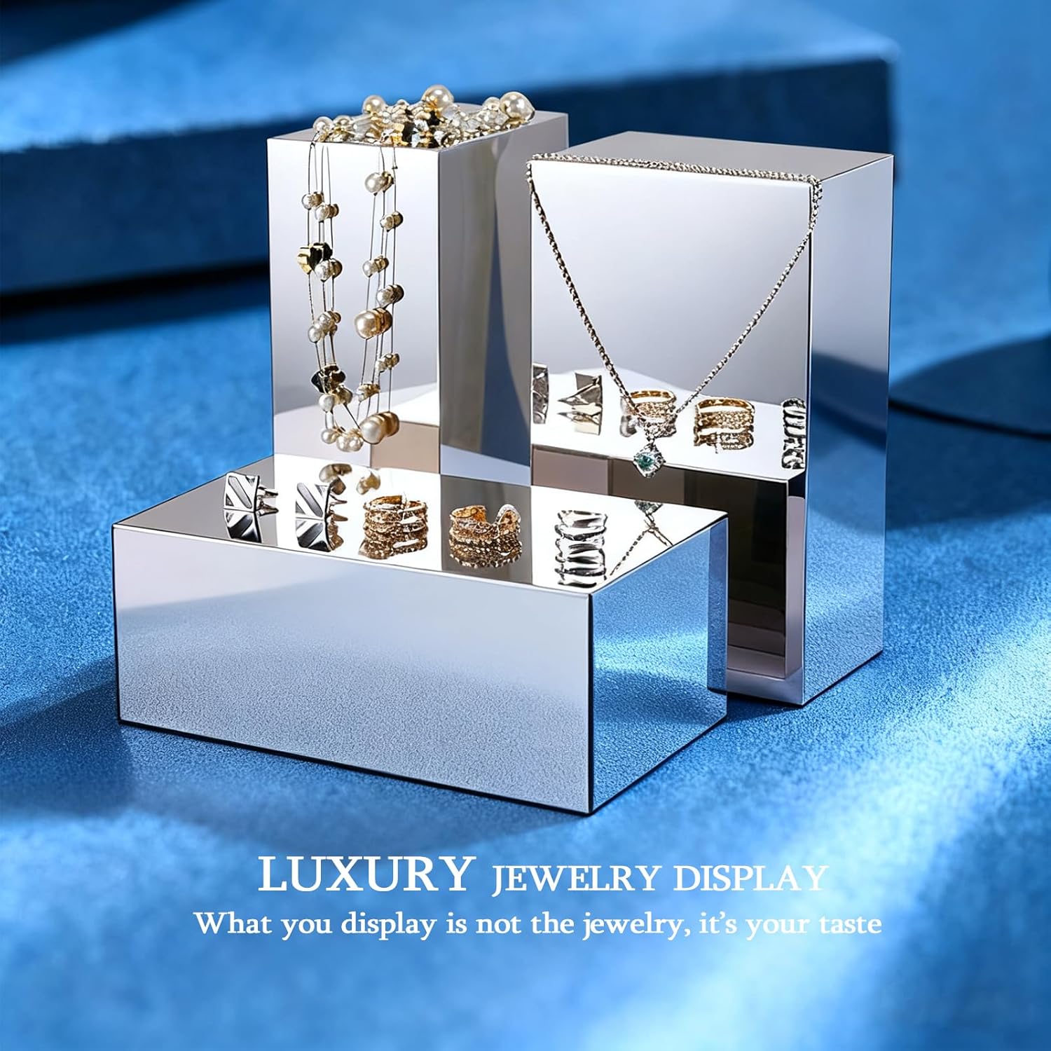 Silver Display Riser Stand, 1 Piece