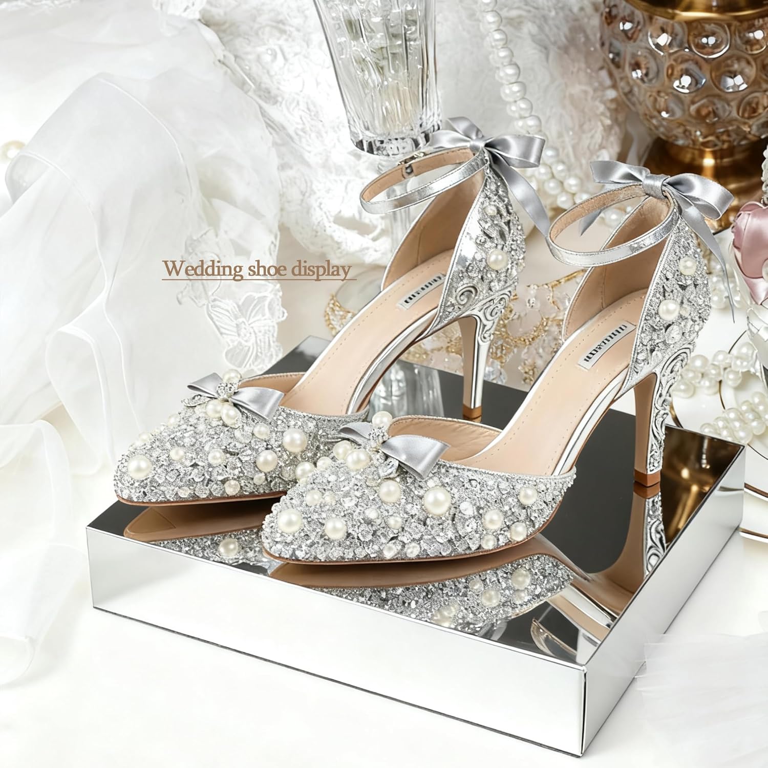 Silver Display Riser Stand, 1 Piece