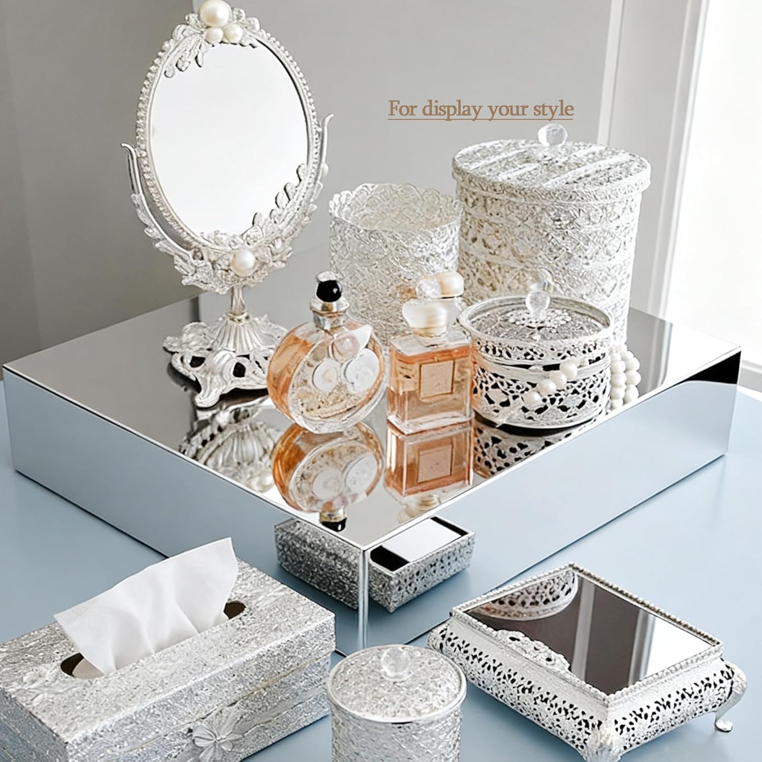 Silver Display Riser Stand, 1 Piece