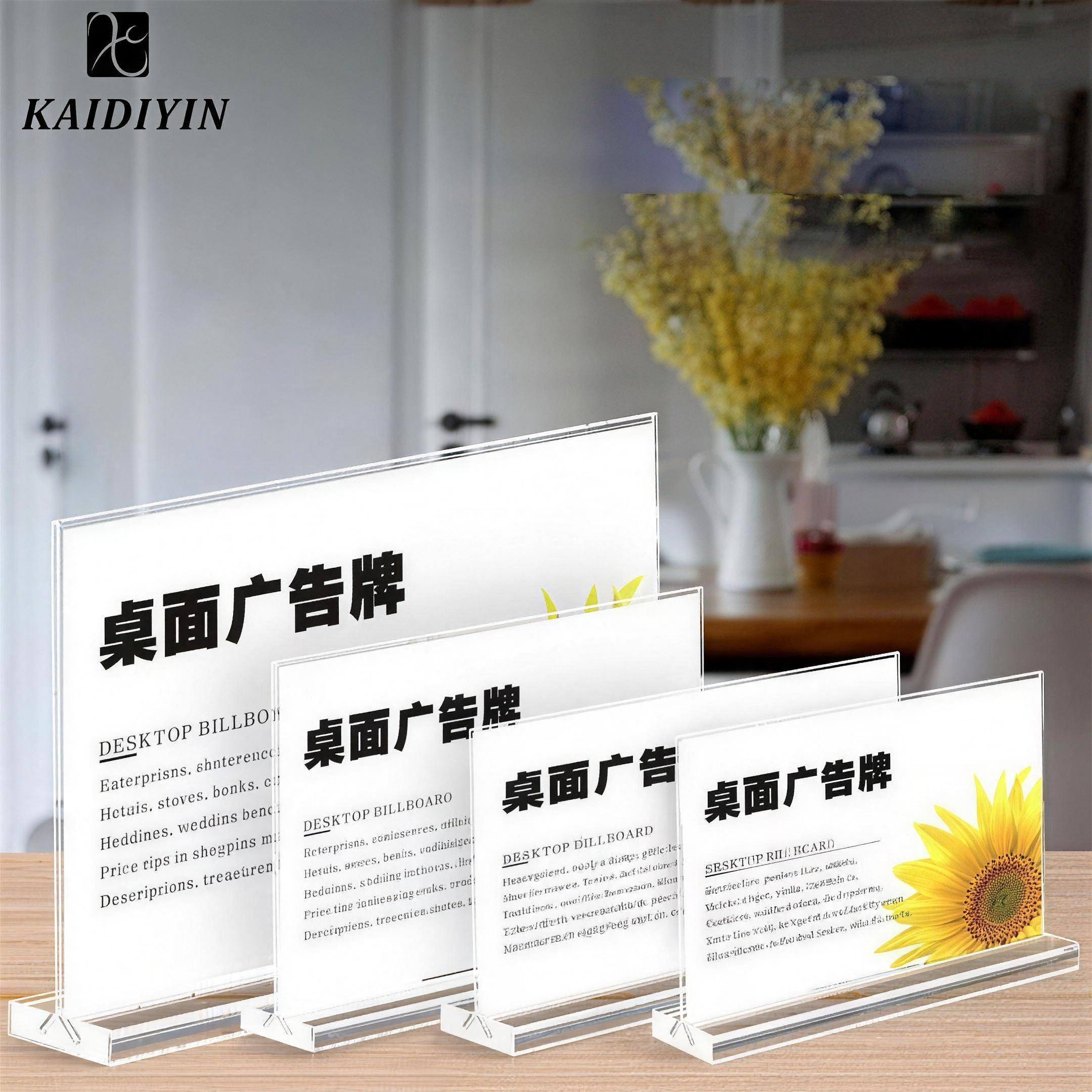 3 Pieces Acrylic Signboard
