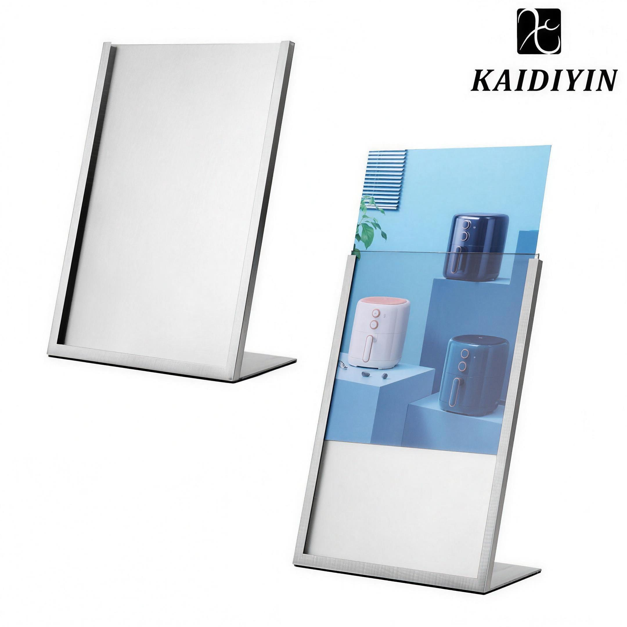 2 Pieces L-shaped Poster Display Stand