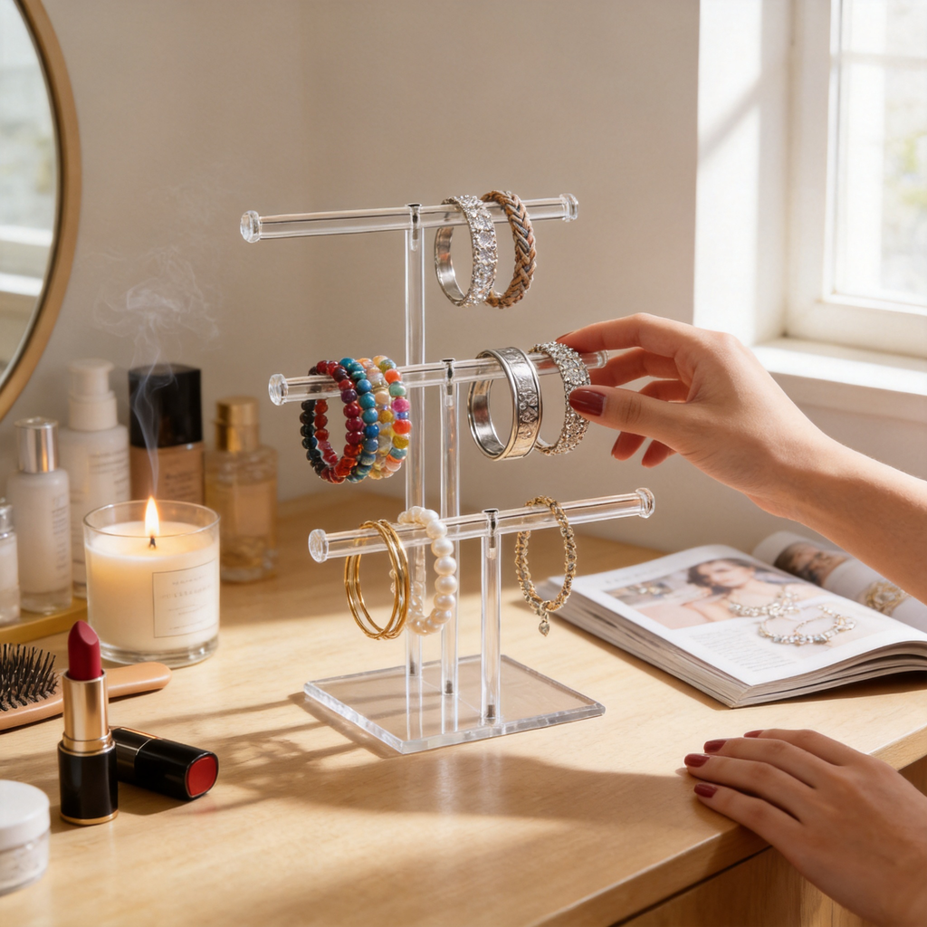 2 Pieces Three-layer Aacrylic Bracelet Stand Bracelet Stand
