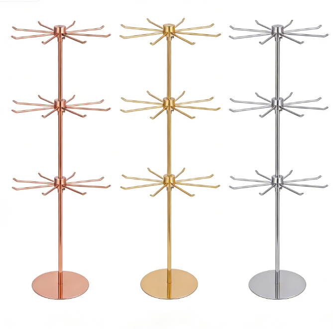 2 Pieces Rotating Jewelry Display Stand