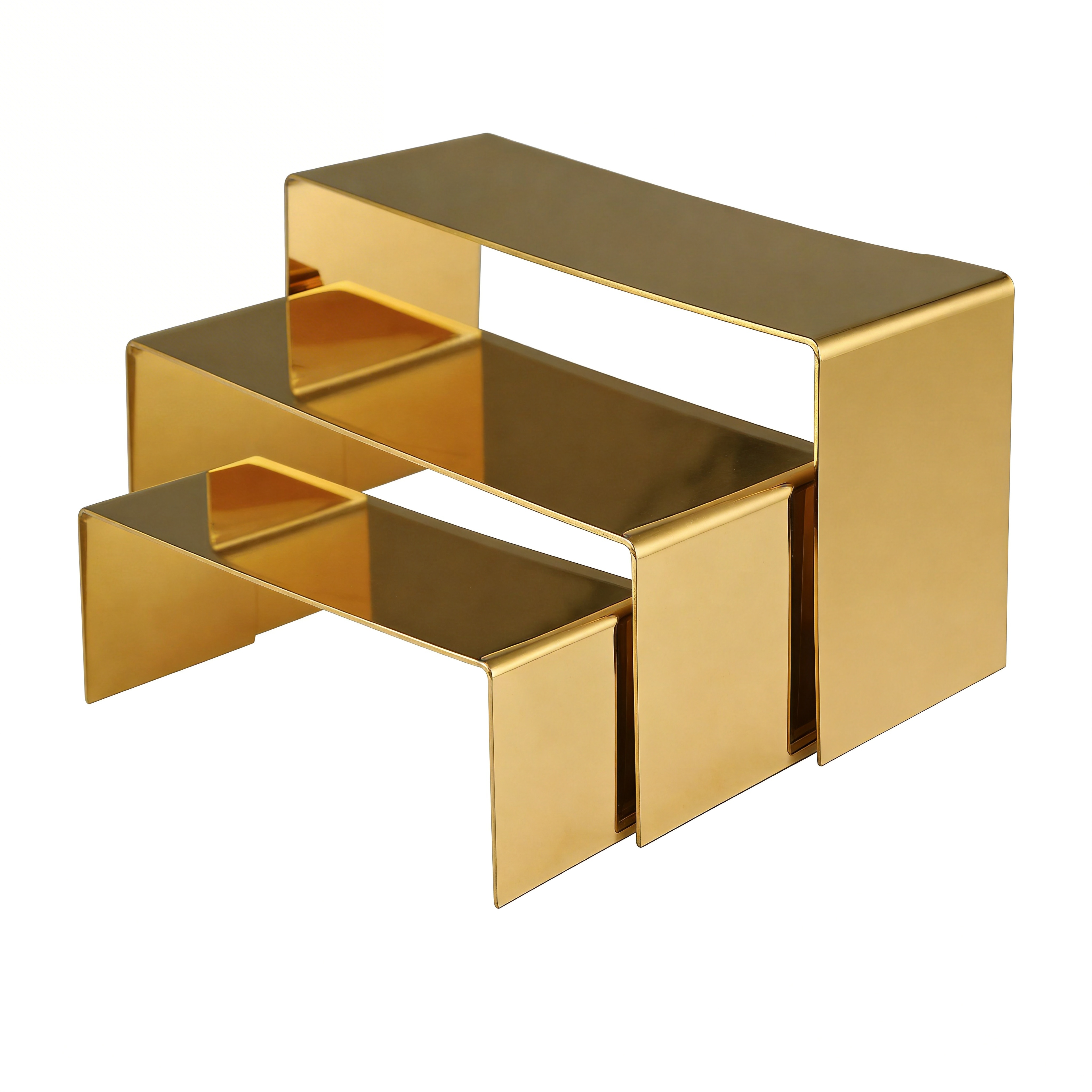 Purse Display Stand, 3pcs Risers Display Stands Stainless Steel