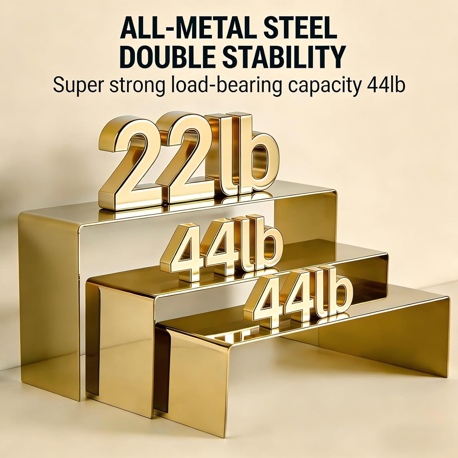 Purse Display Stand, 3pcs Risers Display Stands Stainless Steel